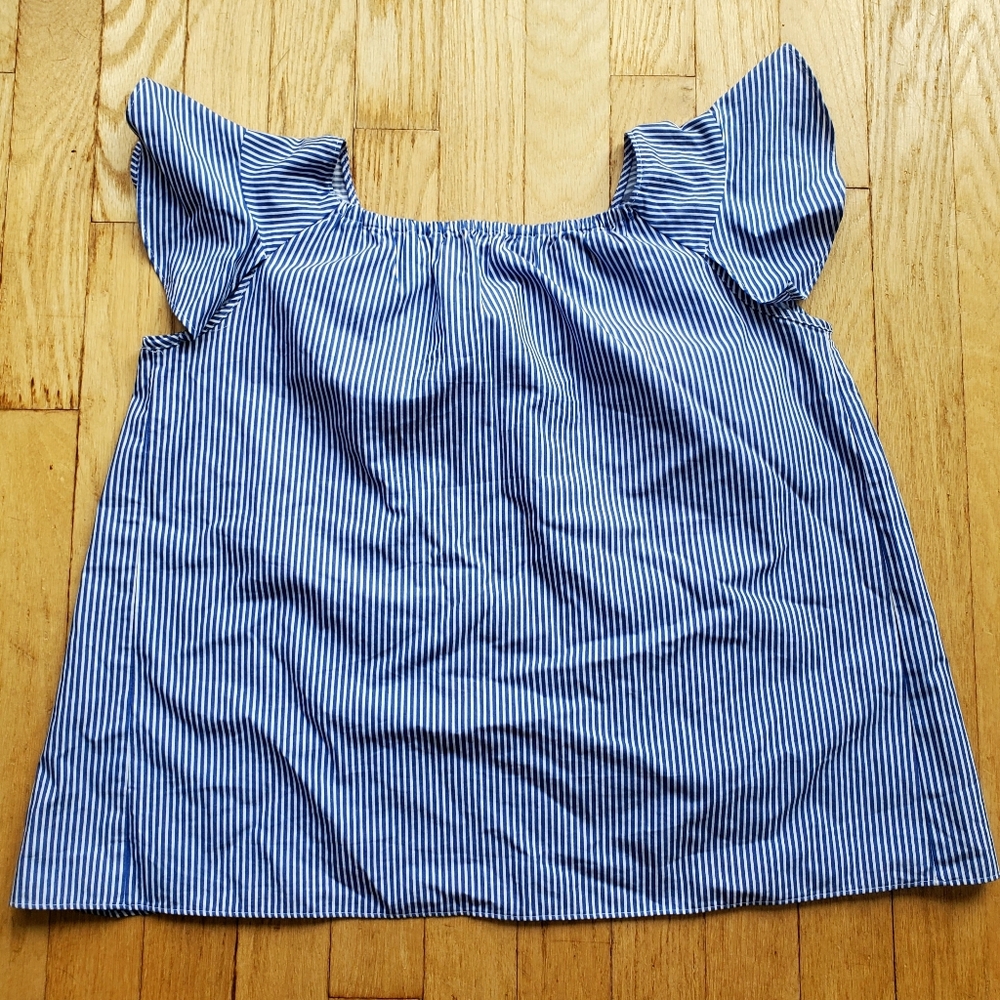 Zara Girls • Open Back Flutter Shirt • Size 13/14